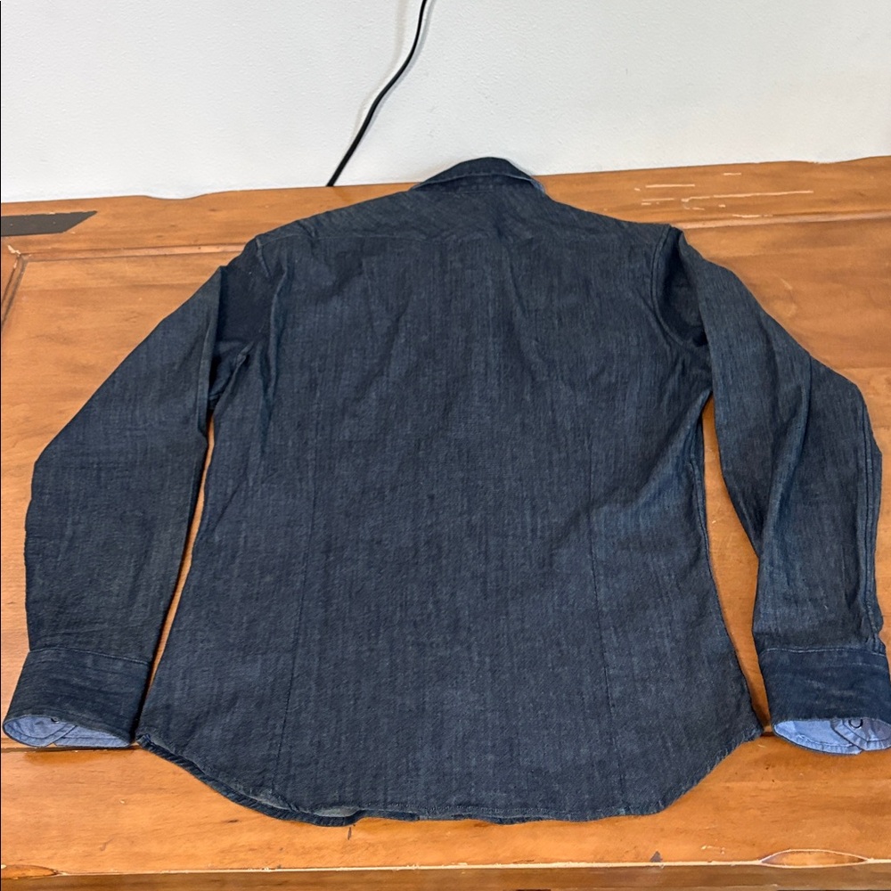 Banana Republic Dark Blue Denim Shirt Size Small - Picture 8 of 10